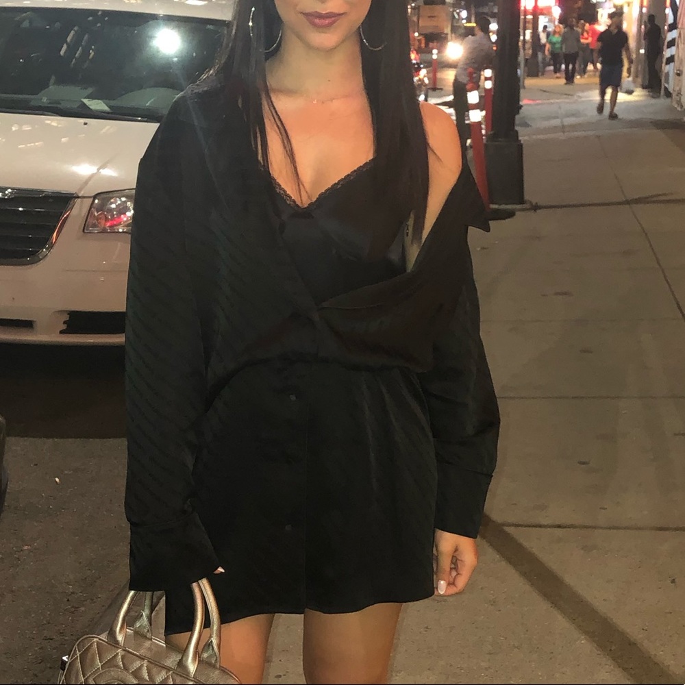 ALEXANDER WANG SILK SHIRT DRESS